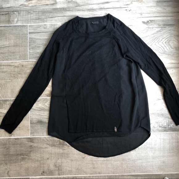 Rudsak black wool see-through back quality sweater - Picture 1 of 6